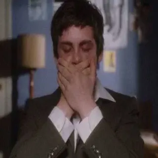 🥹 Charlie Kelmeckis The Perks of Being a Wallflower crying, sadness, overwhelmed, emotional, logan lerman, upset, hand over mouth telegram sticker