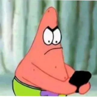 😈 Patrick Star Патрик Стар, Губка Боб Квадратные Штаны, Мультфильм, Nickelodeon, Мем, Злой telegram sticker