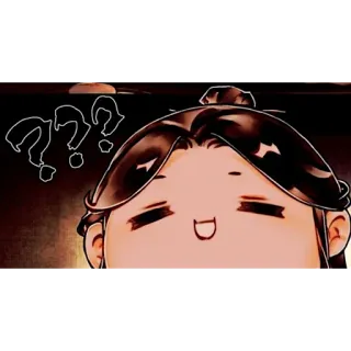 🤨 问号, 卡通, 困惑, 动漫, 表情, 插图 telegram sticker