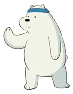 💪 Ice Bear We Bare Bears Ice Bear, We Bare Bears, cartoni animati, orso polare, animazione, personaggio telegram sticker