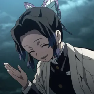 🦋 Shinobu Kocho Demon Slayer Аниме, Клинок, рассекающий демонов, Шинобу Кочо, Бабочка, Манга whatsapp sticker