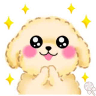 💕 可愛い, 犬, 子犬, 動物, キラキラ, ハッピー telegram sticker