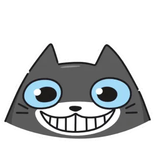 😁 gatto, cartone animato, animale, adesivo, divertente, carino, allegro, faccia telegram sticker