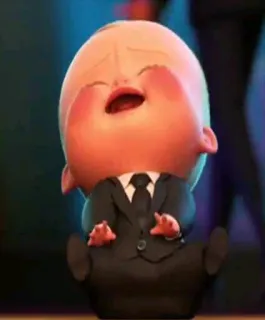 😂 Boss Baby The Boss Baby bébé, costume, dessin animé, chef, film, animé telegram sticker