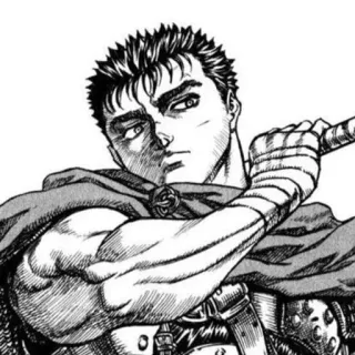 ➿ Guts Berserk anime, manga, berserk, guts, krijger telegram sticker