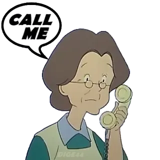 📞 CALL ME kreskówka, telefon, babcia, rozmowa, osoba telegram sticker