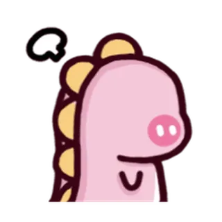 😁 dinosaurier, niedlich, rosa, cartoon, tier, kawaii whatsapp sticker