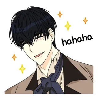 😂 hahaha anime, manga, smile, sparkle, happy telegram sticker