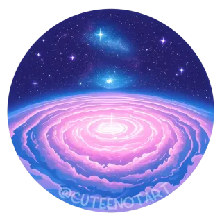 🌌 @CUTEENOTART galaxy, space, stars, sky, cute, art telegram sticker