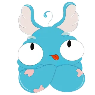 😝 Kreskówka, Uroczy, Potwór, Zabawny, Kapryśny telegram sticker