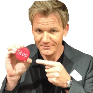 ✋ Gordon Ramsay Stop กอร์ดอน แรมซีย์, หยุด, เชฟ, บุคคลโทรทัศน์ telegram sticker
