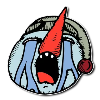 😭 грустный, плакать, плачущий, мультфильм, персонаж telegram sticker