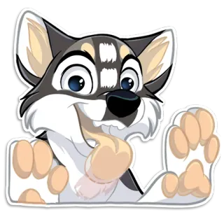 😋 cão, cachorro, fofo, animal, desenho animado, adesivo telegram sticker