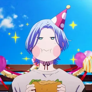 🎐 anime, birthday, party, cartoon, food telegram sticker