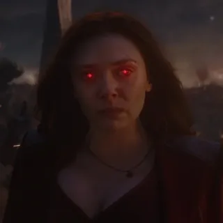 😐 Wanda Maximoff Ванда Максимофф, Алая Ведьма, Marvel, Супергерой, Комиксы, Фильм whatsapp sticker