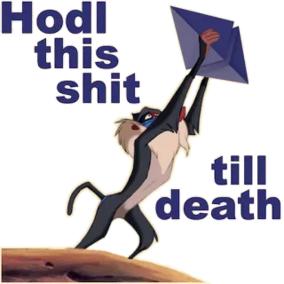 🚀 HODL this shit till death Krypto, Affe, Ethereum, Meme, Hodl, Tod, Investment telegram sticker