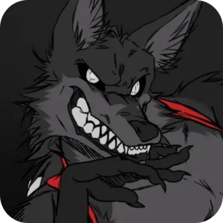 🖼 wolf, furry, canine, animal, cartoon, monster telegram sticker