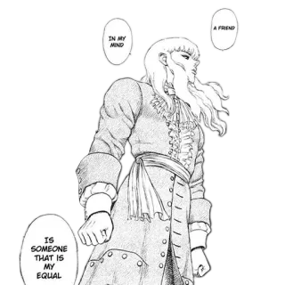 ☹️ Griffith Berserk IS SOMEONE THAT IS MY EQUAL IN MY MIND A FRIEND Manga, Anime, Charakter, Griffith, Gleich, Freund telegram sticker