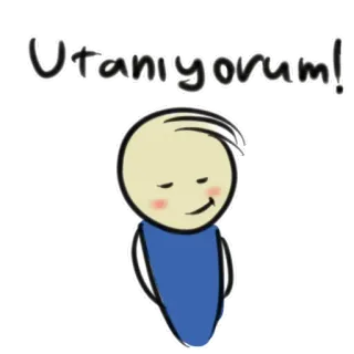 😊 Utanıyorum! dessin animé, gêné, bonhomme allumette, timide telegram sticker