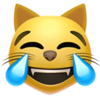 😹 emoji, cat, laughing, tears, funny, cute telegram sticker