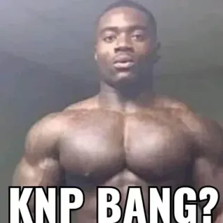 🤔 KNP BANG? мускул, мужчина, бодибилдер, фитнес telegram sticker
