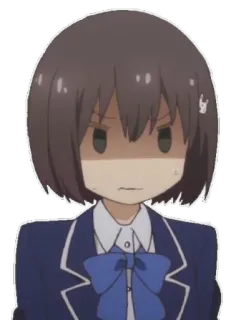 😡 anime, girl, angry, school uniform, annoyed telegram sticker