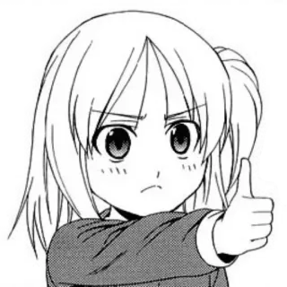 👍 Anime, Joinha, Mangá, Garota, Fofo, Positivo telegram sticker