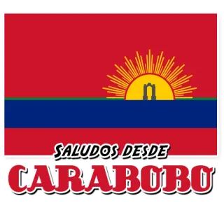 🇻🇪 SALUDOS DESDE CARABOBO Venezuela, Carabobo, Salam, Sapaan, Amerika Latin, Amerika Selatan whatsapp sticker