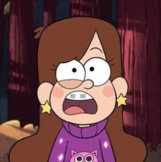 🧿 Mabel Pines Gravity Falls kartun, Disney, Mabel, Gravity Falls, karakter, animasi telegram sticker
