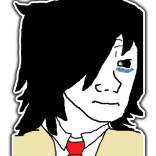 😥 Wojak, มีม, อีโม telegram sticker