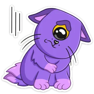 ☹️ kucing sedih, kucing, kartun, stiker, sedih telegram sticker