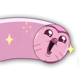 ✨ 만화, 벌레, 반짝이, 분홍색, 행복한, 귀여운 telegram sticker