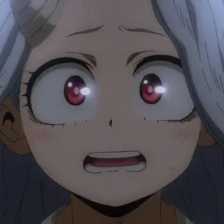 😳 Eri My Hero Academia Аниме, Манга, Эри, Моя геройская академия, испуганная, в шоке, аниме девушка whatsapp sticker