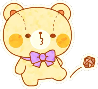 Pop Teddy Bear :: @line_stickers telegram stickers