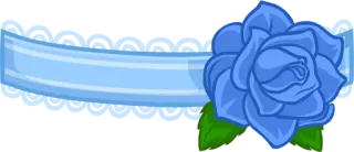 ✨ flower, rose, blue, banner telegram sticker