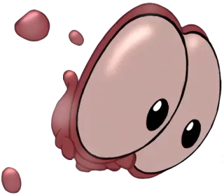 👀 cartone animato, occhio, blob, creatura, mostro, illustrazione telegram sticker