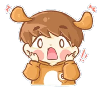 😱 การ์ตูน, อนิเมะ, ตัวละคร, คาวาอิ, ตกใจ, กลัว telegram sticker