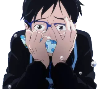 😭 动漫, 哭, 难过, 情绪化, 角色 telegram sticker