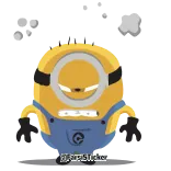 😡 Minion Dessin animé, Drôle, Mignon telegram sticker