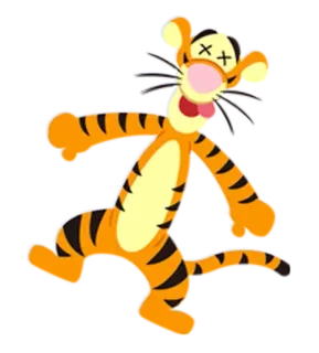 😛 Tigger Tigger, cartoon, animal, Disney, Winnie the Pooh telegram sticker