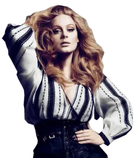 🙆 Adele cantante, mujer, retrato, celebridad, música, mujer, persona telegram sticker
