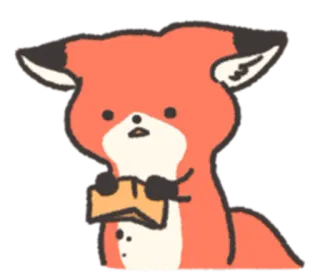 😵 动物, 狐狸, 卡通, 贴纸 telegram sticker