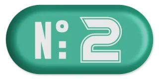 2️⃣ N°: 2 número, etiqueta, turquesa telegram sticker
