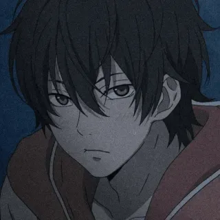 😕 Anime, Manga, Junge, Charakter, Illustration, Porträt telegram sticker