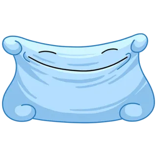 ☺️ bantal, kartun, tidur, relaksasi, imut, nyaman whatsapp sticker