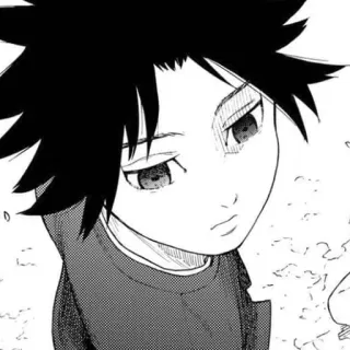 😒 Anime, Manga, Con trai, Chân dung, Đơn sắc telegram sticker
