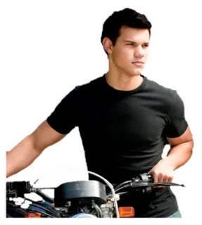 😏 Jacob Black Twilight senja, manusia serigala, aktor, remaja, motor telegram sticker