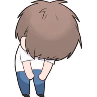 😔 슬픈, 우울한, 풀이죽은, 실망한, 외로운, 일러스트, 만화, 애니메이션 telegram sticker