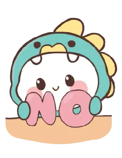 ❌ NO dinosaur, no, cute, sticker, cartoon telegram sticker