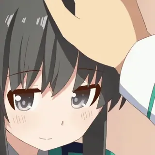 😳 Anime, Menina, Cabelo, Cabeça, Fofa telegram sticker